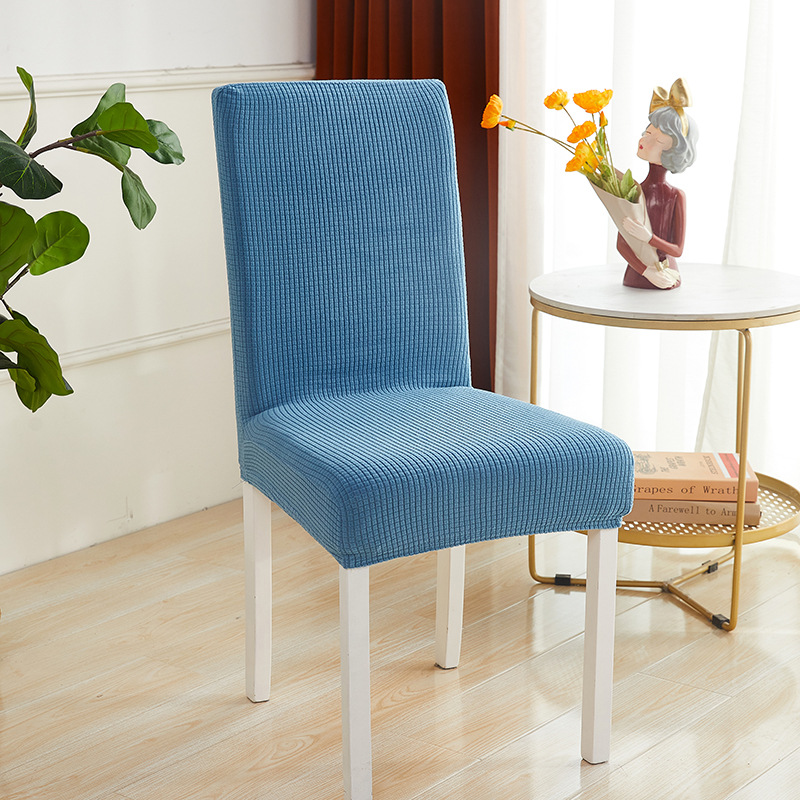 Picture of Plaid Polar Fleece Thickeneded One-Piece Elastic Hotel Restaurant Chair Cover Anti-Fouling Stool Cover Chair Cover