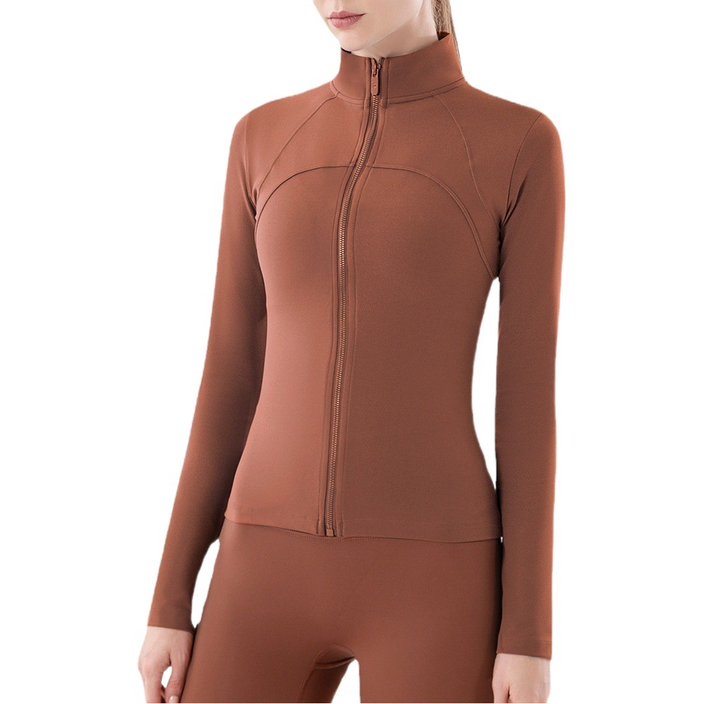 Autumn and Winter New Lulu Yoga Coat Women's Quick-drying Top Fitness Clothes Tight Sports Fitness Clothes Long Sleeve Yoga Clothes