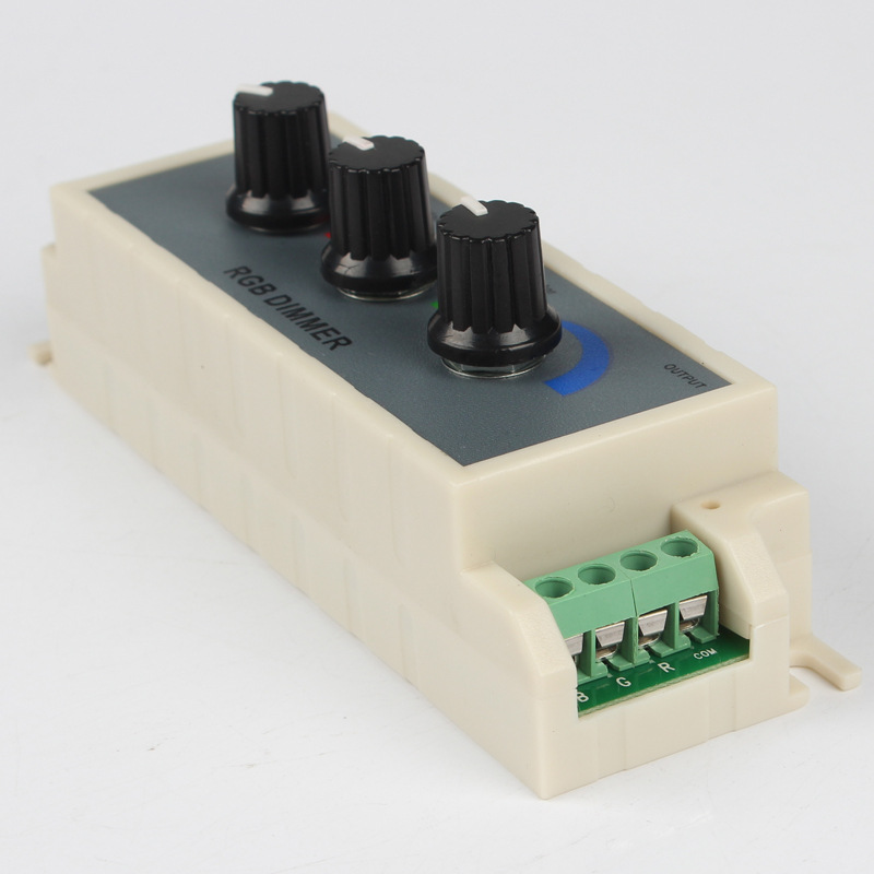 Picture of Dimmer RGB knob dimming LED brightness adjustment red, green and blue single three-way controller 12-24V