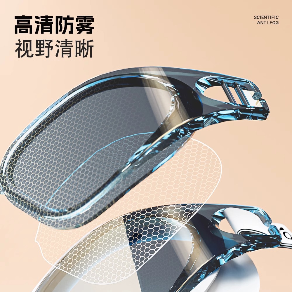 Picture of You swimming goggles HD waterproof anti-fog large frame swimming glasses adult men and women swimming goggles swimming professional equipment wholesale