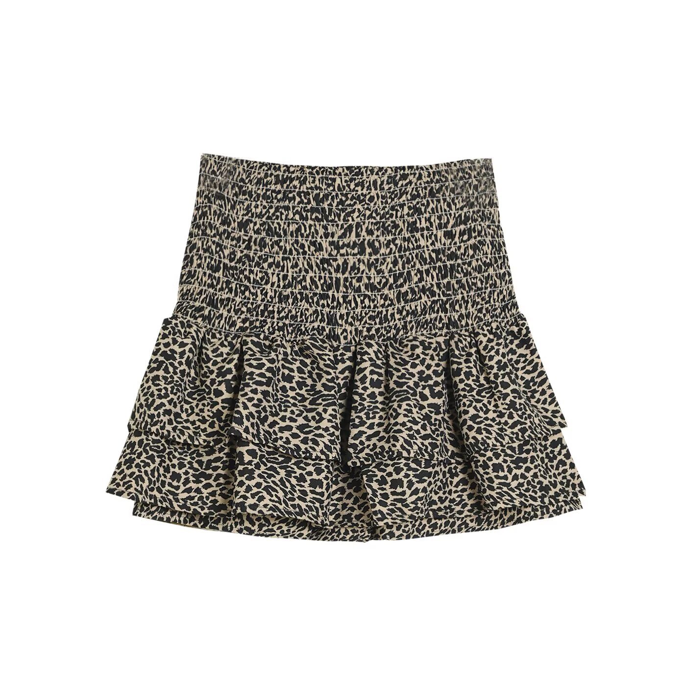 Pb&Za Women's 2025 Summer New Sweet and Spicy Style High Waist Stretch Honeycomb Pattern Two-Color Skirt 3046622