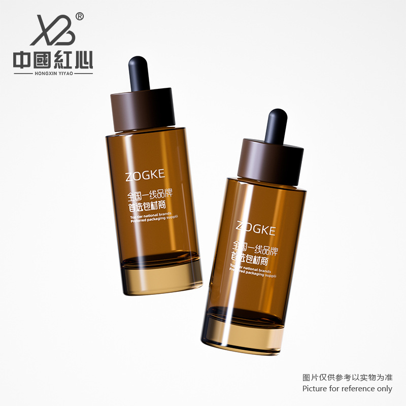 Manufacturer's Spot 50Ml80Ml100Ml Thick-Soled Cylindrical Bottle Cosmetics Sub-Bottle Hydrating Hydrosol Essence