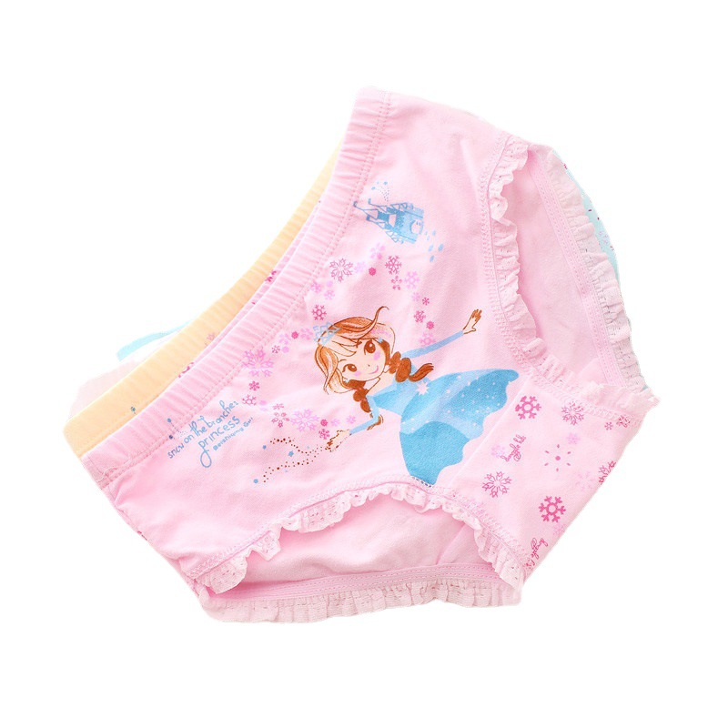 Picture of Bang Beiku Children's Girls Underwear Fine Shuttle Cotton Cartoon Boxers Children's Large Children's Little Girls' Underwear