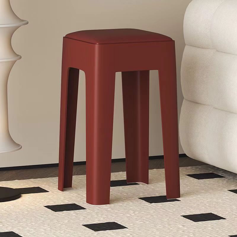 Picture of Plastic stool for home use thickened adult sturdy living room dining table eating non-slip stool can be stacked simple high stool bench