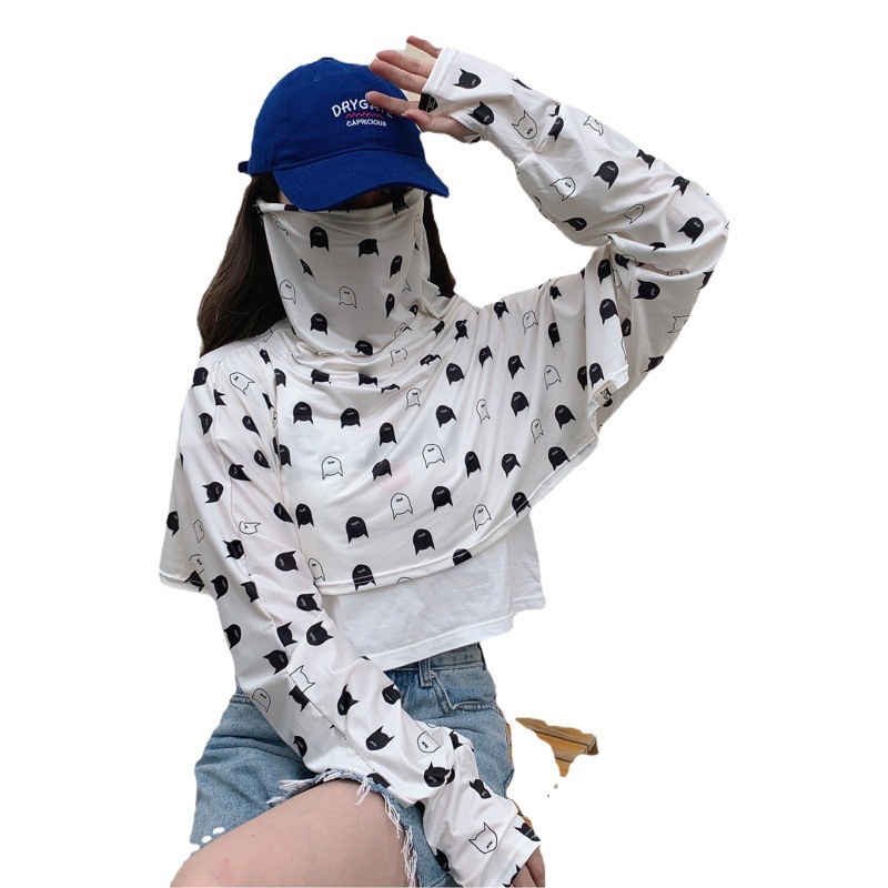 Explosions travel shopping sunscreen essential good things recommended mask shawl sleeve integrated comprehensive shielding ultraviolet female