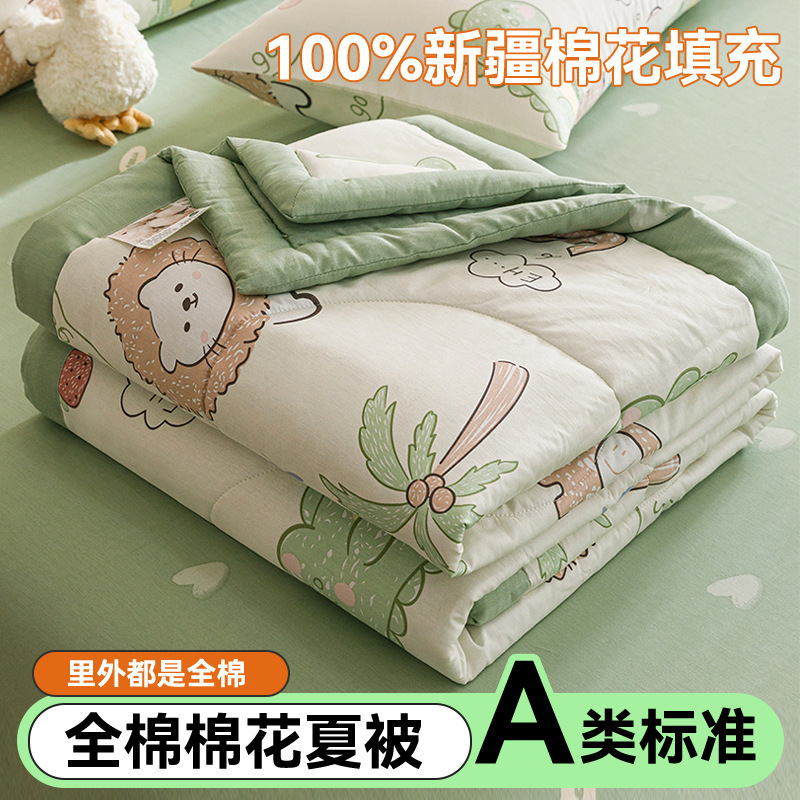 Picture of Class A cotton printed cotton summer quilt cotton washable air conditioner quilt Xinjiang cotton quilt core single double gift quilt