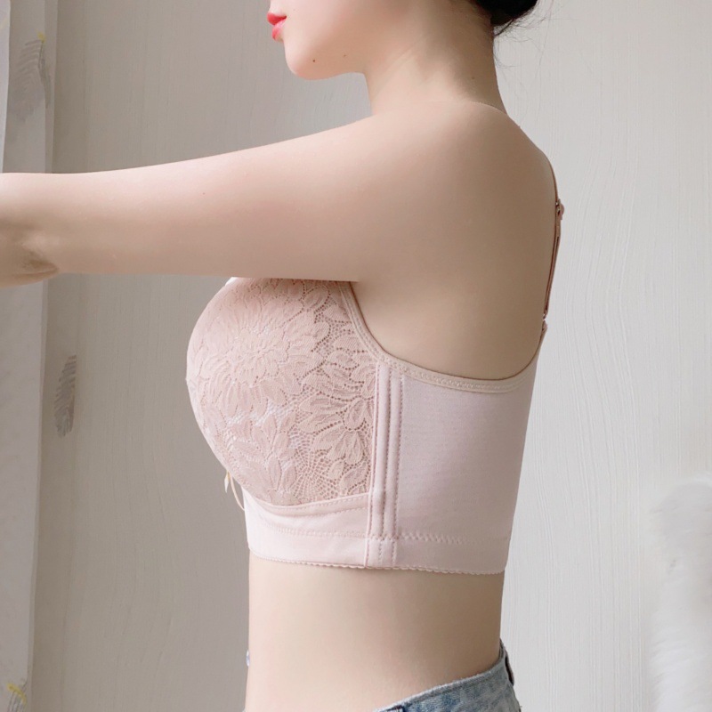 Picture of Underwear summer thin women's big chest small push-up adjustable breast-collecting anti-sagging upper support bra plus size bra