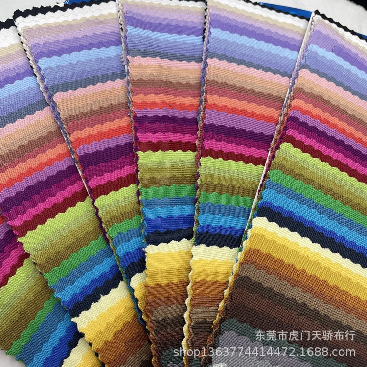 Knitted rayon rib pit strip 260g cotton brace 1*1 rib casual color sweater cardigan pit strip cloth