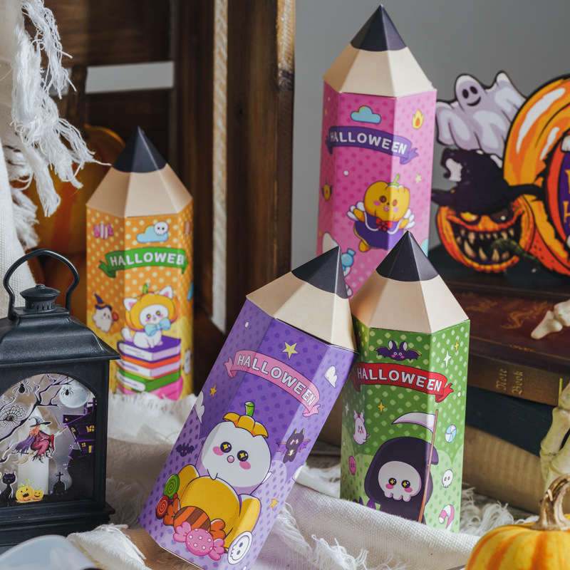 New spot Halloween candy gift packaging carton funny holiday party gift packaging box empty box