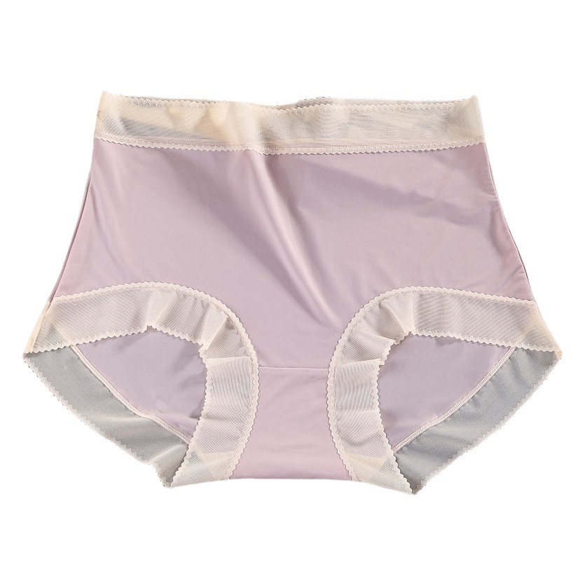 2025 Underwear Women's High Waist Ice Silk Large Size 100kg Seamless Pure Cotton Antibacterial Women's Summer Thin Extra Large Size