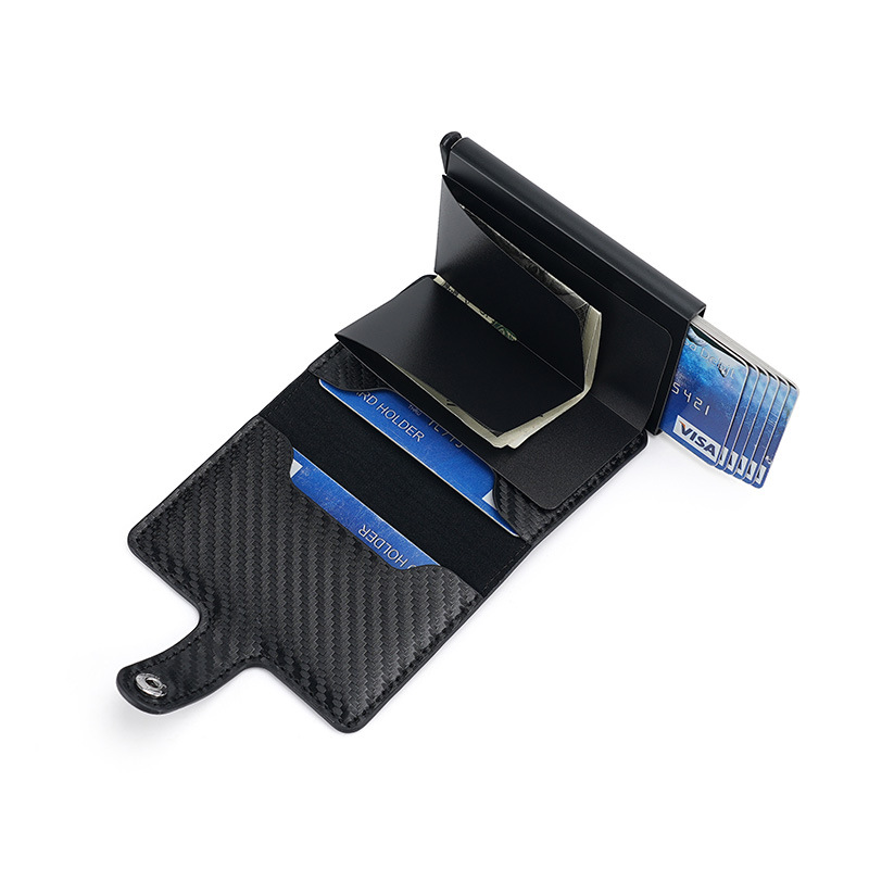 Picture of Manufacturer men and women anti-theft card holder Amazon aluminum box automatic pop-up card holder AliExpress American gold clip New