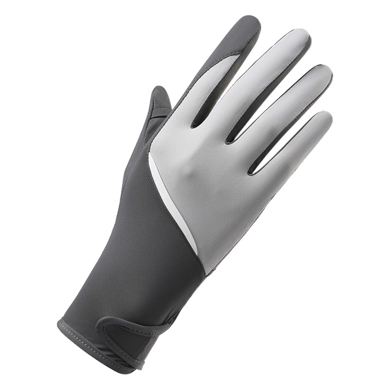 Ice Silk Sun Protection Gloves Women's Summer Driving Outdoor UV Protection Sleeve Full Finger Non-slip Touch Screen Breathable Riding
