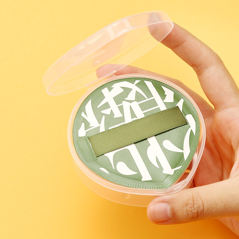 100 points XL puff storage box empty box transparent dustproof portable cotton candy air cushion drop-shaped cpb puff box