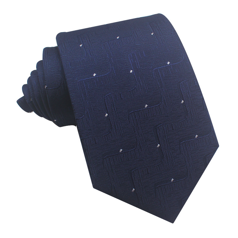 Picture of 25 New 8cm Polyester Jacquard Stripesd Tie 7cm Men's and Women's Business Formal Wear Casual High-End Red Black Blue
