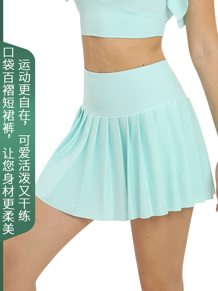 Picture of Sun Protection Quick-Drying Badminton Tennis Skirt Outdoor Running Sports Skirt Golf Pleated Yoga Skirt Wholesale at Home and Abroad
