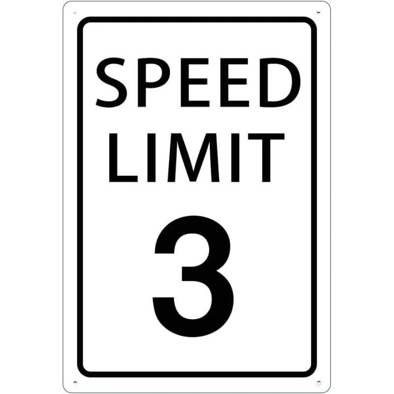 Picture of Retro No Speed Limit Sign Poster American Iron Painting Cross-Border Best-Selling Bar Cafe Wall Decoration