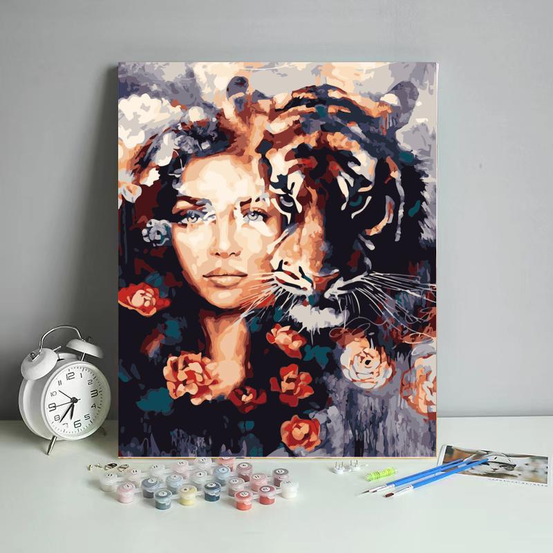 Picture of DIY Digital Oil Painting Factory Human Art Amazon Fba Batch Shopify Cross-Border Foreign Trade Wholesale