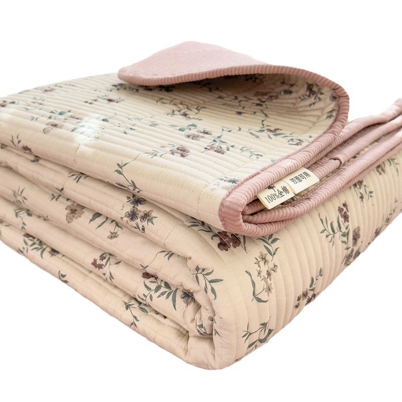 Picture of Cross-border New Ins Style Cotton Bed Cover Soft Waxy Cotton Single-piece Cotton Bed Sheet with Tatami Non-slip Mattress