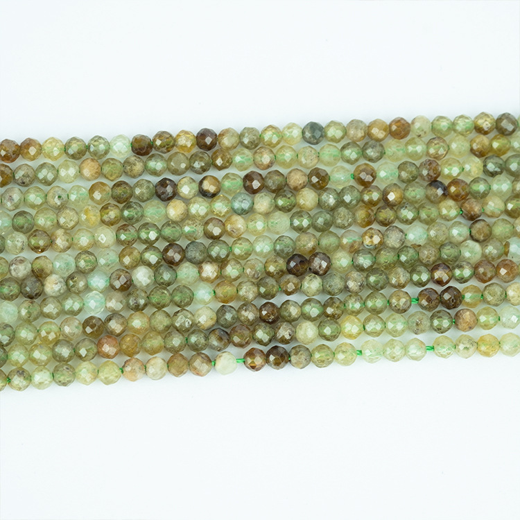 Picture of Sand Fleet 2~4mm green garnet faceted loose beads diy bracelet necklace diy bracelet necklace wholesale