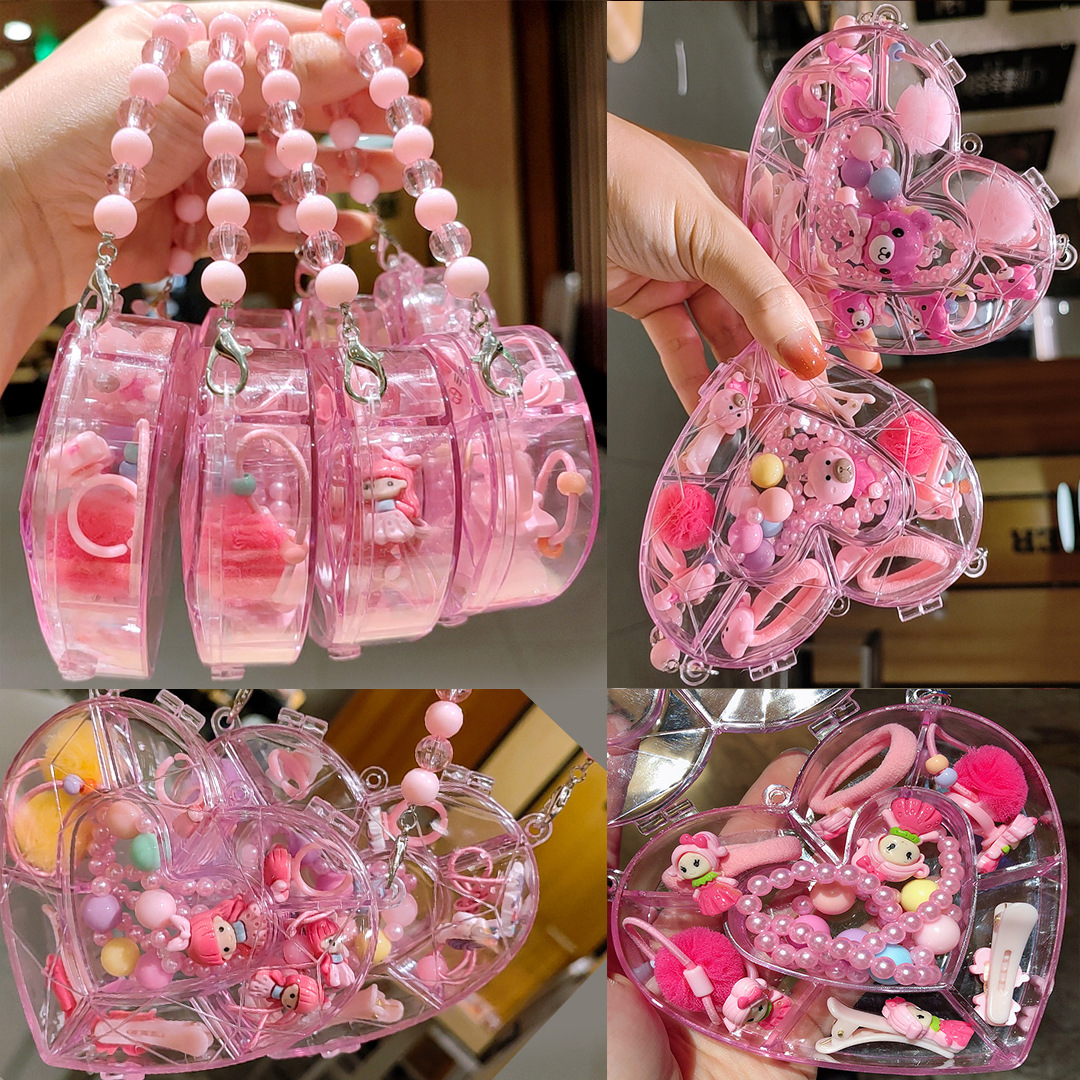 Picture of Children's jewelry baby cartoon cute fruit pendant bracelet suit birthday gift box in stock wholesale
