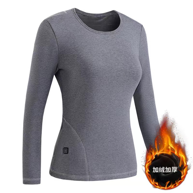 Picture of Cross-border Intelligent Heating Thermal Underwear Men's 22 Zone Electric Heating Constant Temperature Heating Autumn Clothes and Pants Thickened and Velvet Suit