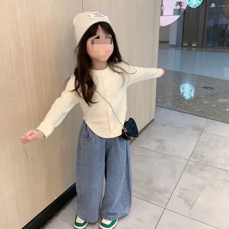Girls' Long-sleeved T-shirt 2025 Spring and Autumn New Children's Girls' Western Style Casual Short Base Shirt Top Cross-border