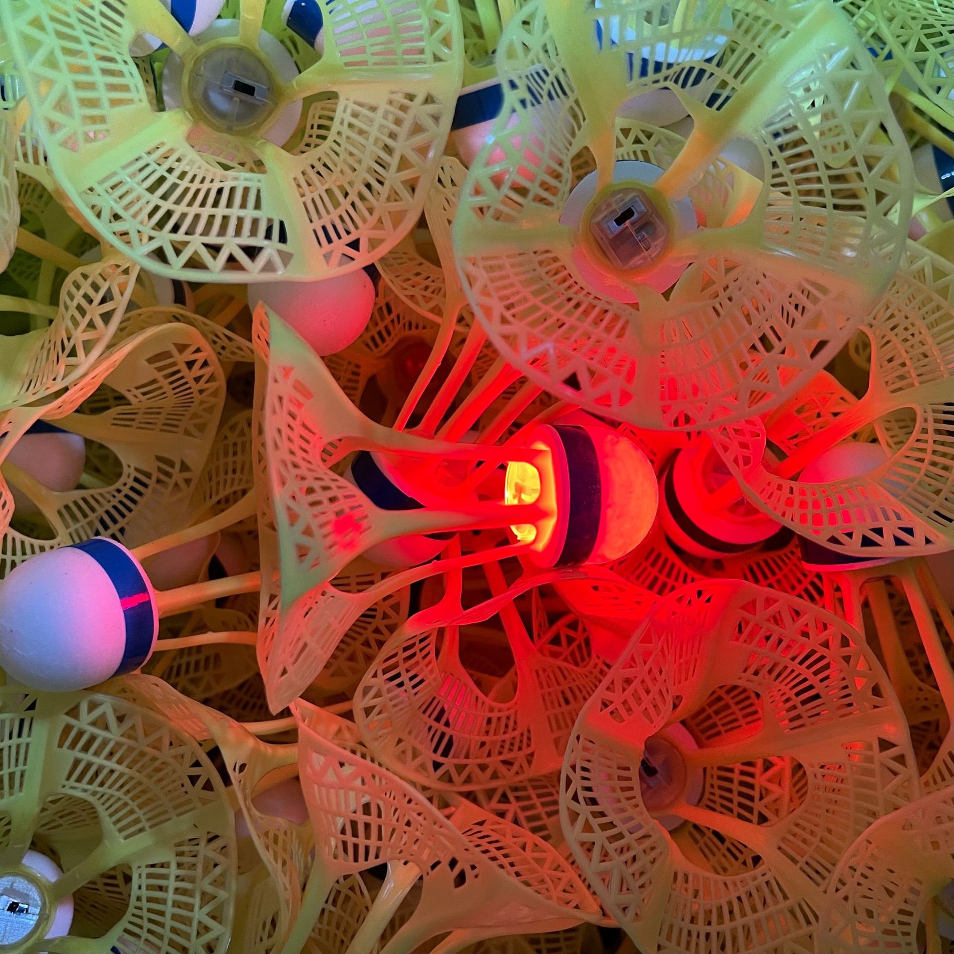 Picture of Luminous Badminton Bulk 4 Barreled Nylon Luminous Badminton Ball Not Bad Plastic Nylon Ball with Lamp
