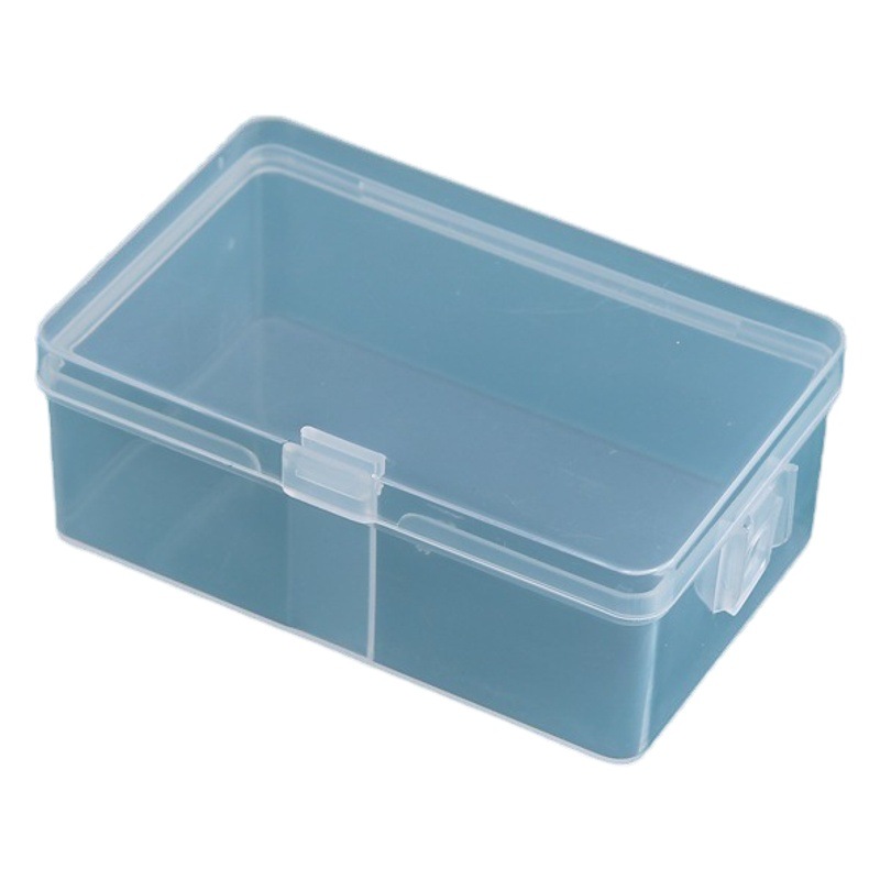 Transparent Plastic Box Rectangular Flip Plastic Box Mobile Phone Pendant Packaging Box Pp Portable Parts Storage Box with Hook