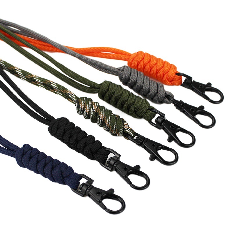 New work permit lanyard key anti-loss lanyard school card certificate mobile phone lanyard creative umbrella rope hand-woven