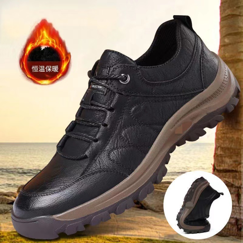 Picture of Cross-border foreign trade plus size men's shoes 2025 new British casual shoes men's non-slip outdoor hiking shoes leather shoes men