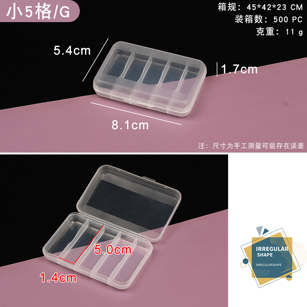 Picture of Transparent plastic 24-grid jewelry storage box electronic components accessories box classification Plaid jewelry box small parts box