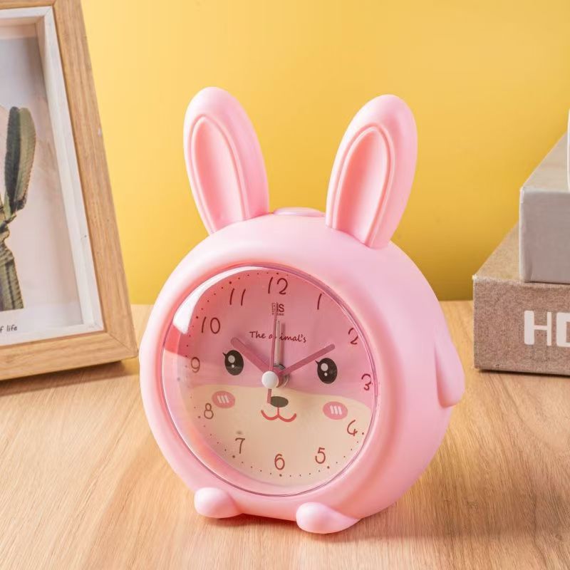 Student's Small Alarm Clock Lazy Get Up Music Multifunctional Children's Animal Clock Bedroom Quiet Fashion Cute Clock