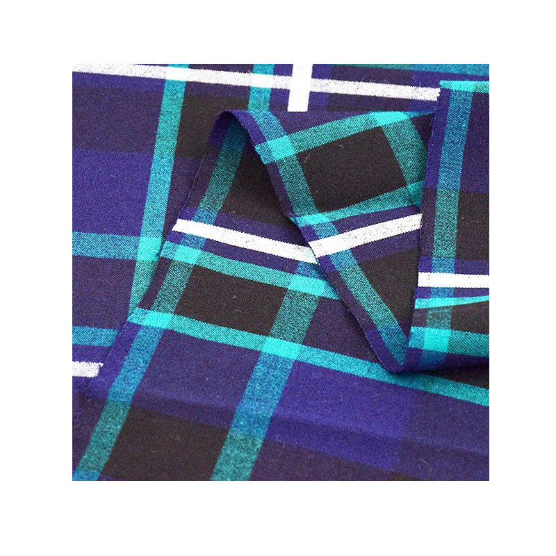 Clothing 64% Polyester 33% Viscose 3% Spandex Suit Plaid Shirt Yarn-dyed Fabric Casual Wear Fabric
