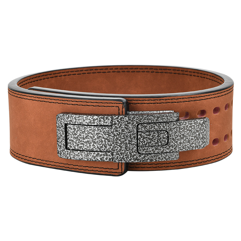Picture of Cowhide Fitness Belt Training Deadlift Sports Fitness Squat Professional Belt Powerlifting Auxiliary Equipment Belt
