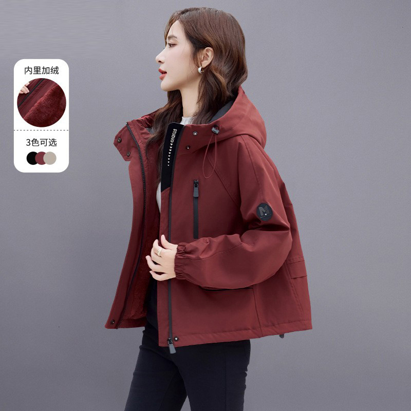 Velvet and Thickeneded Parka Cotton Outwear Women's Short 2025 New Winter Warm Small Cotton Jacket Jacket Cotton Outwear