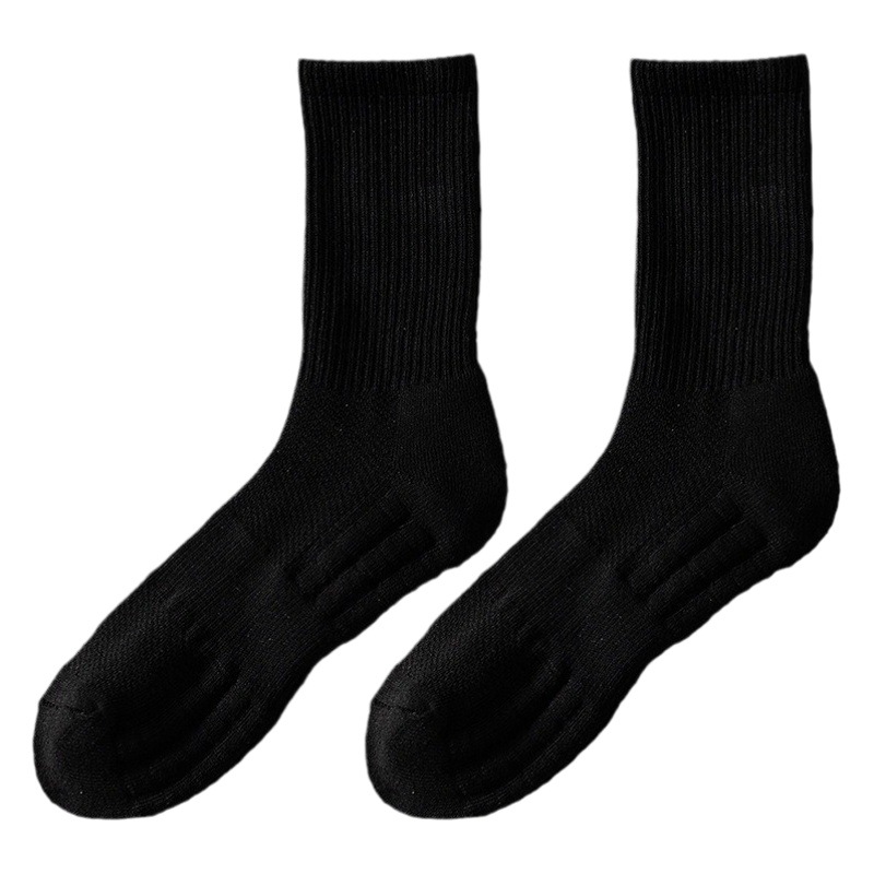 [Pure cotton towel bottom] socks men's mid-calf socks autumn and winter deodorant thickened boys basketball sports Terry stockings