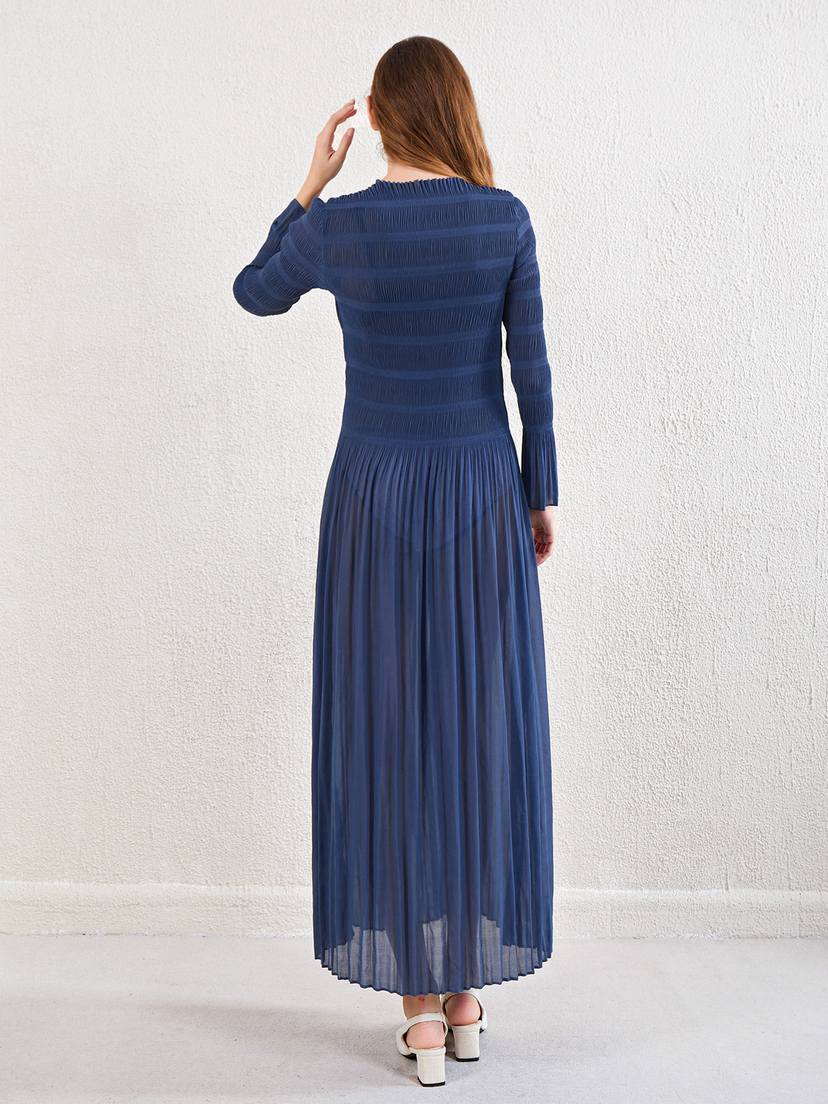 Picture of European and American Clothing Long-Sleeved Dress for Women 2024 Early Autumn New Large Size Slim Round Neck Elegant Elegant A-Line Long Skirt