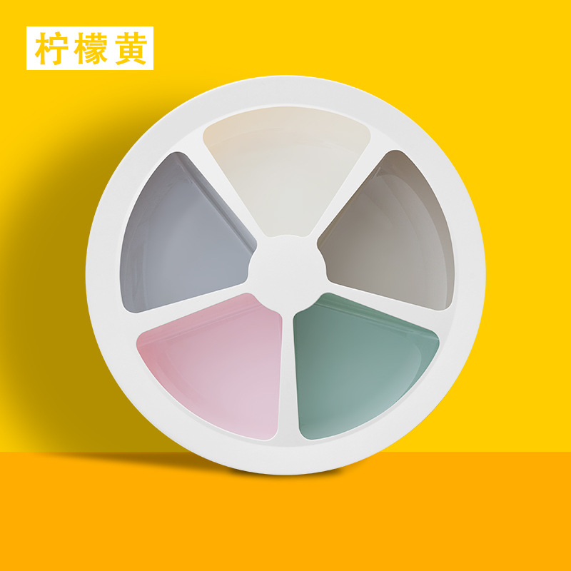 Picture of Lemon Fruit Plate Candy Box Light Luxury Creative Flower Type Split New Year Nut Dried Fruit Plate Factory One Piece