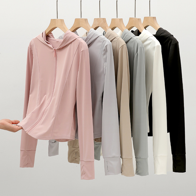 H266 Strict Selection of Ice Silk Sun Protection Clothing Women's Summer Slim-fit Sportswear Coat Slim-fit Top UV Protection Sun Protection Clothing