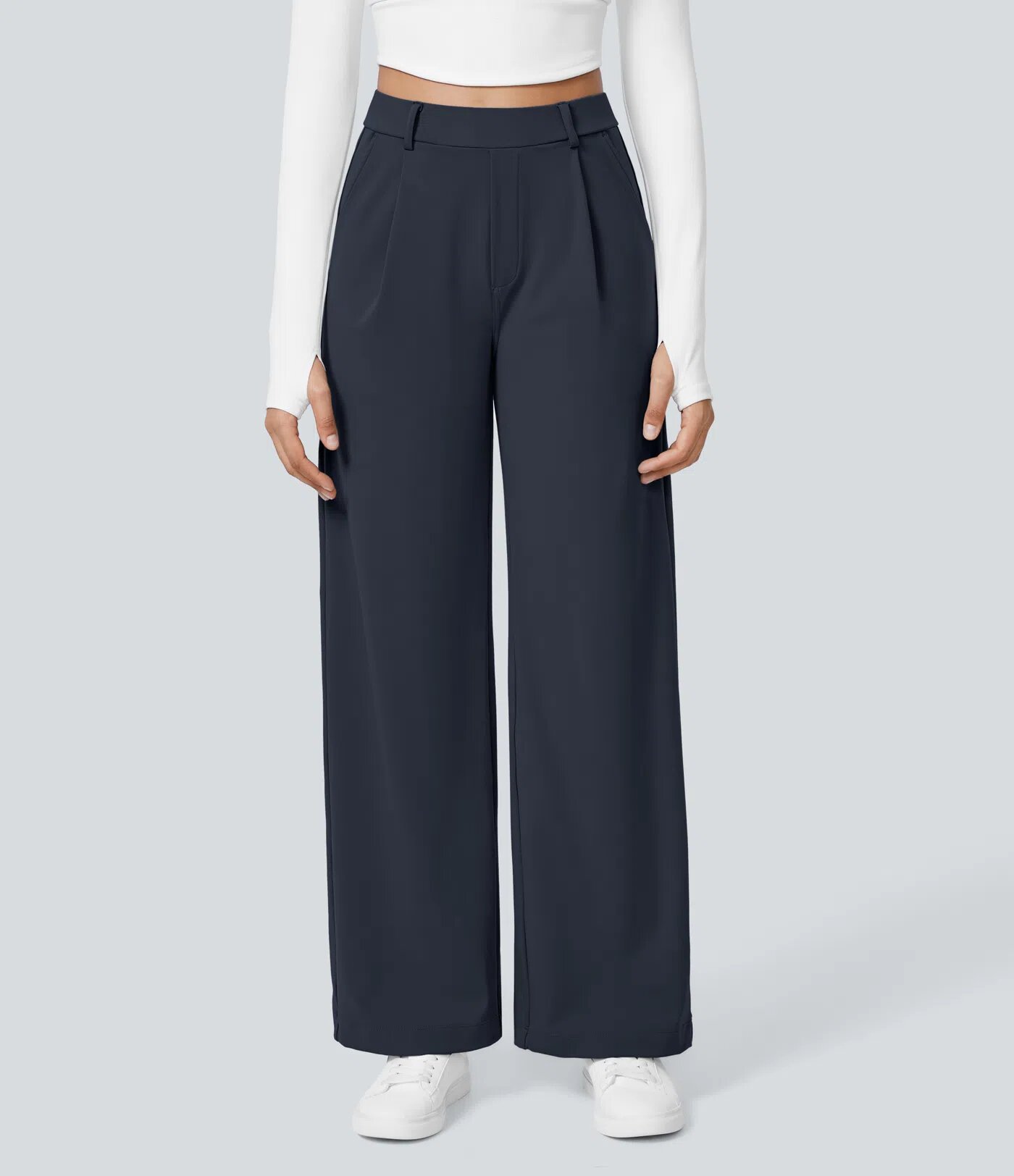 Picture of Amazon cross-border hot suit trousers outdoor sports leisure pocket pants loose slim straight pants
