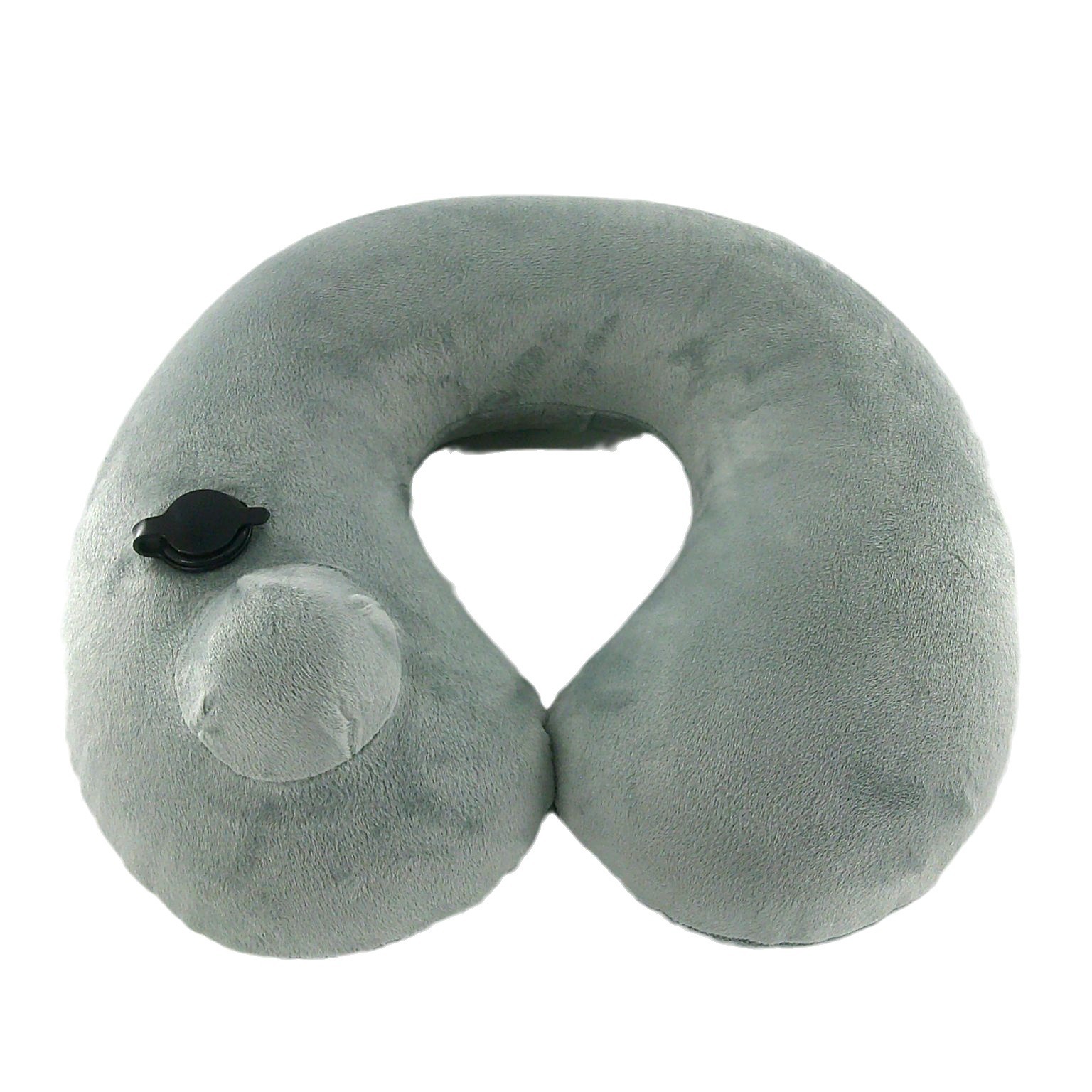 Picture of Pressing air nozzle crystal velvet jacket PVC pillow core outdoor travel pillow inflatable pillow U-shaped U-shaped pillow