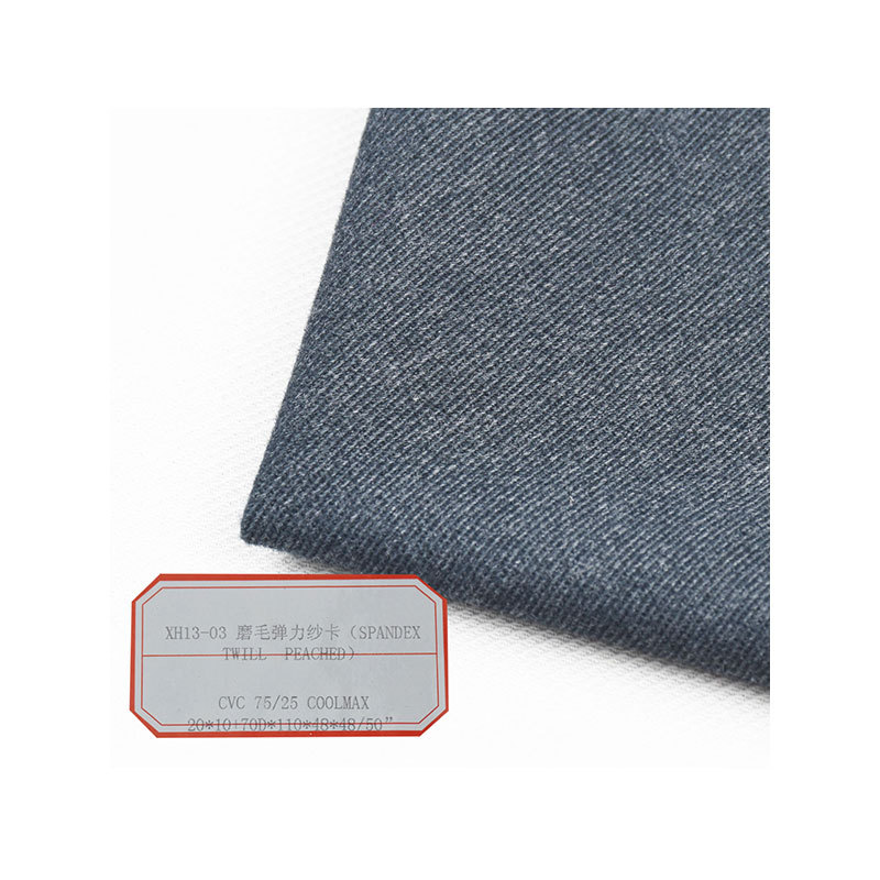 CVC 75/25 sanding stretch yarn card 20*10 + 70D COOLMAX overalls fashion fabric