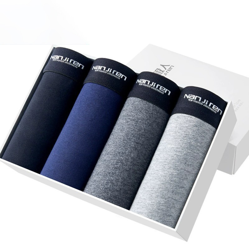 Antarctic Adult Men's Pure Cotton Underwear Wholesale Breathable Sweat-Absorbent Boxer Briefs Four-Corner Shorts for Men