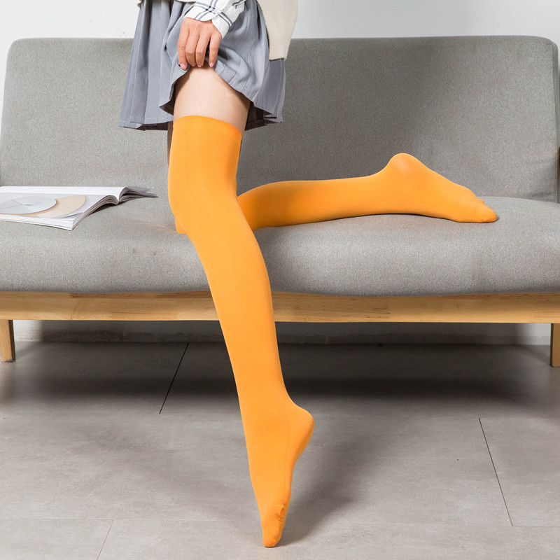 Picture of Japanese Velvet Over-the-Knee Socks Student Thigh Socks Mid-high Stockings Plus Stockings Autumn Ladies High Stockings