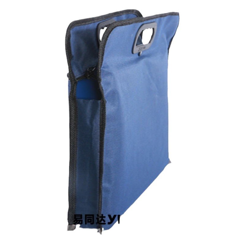 Manufacturer's zippered information bag portable conference file bag B4 double-layer Oxford cloth bag can be customized logo