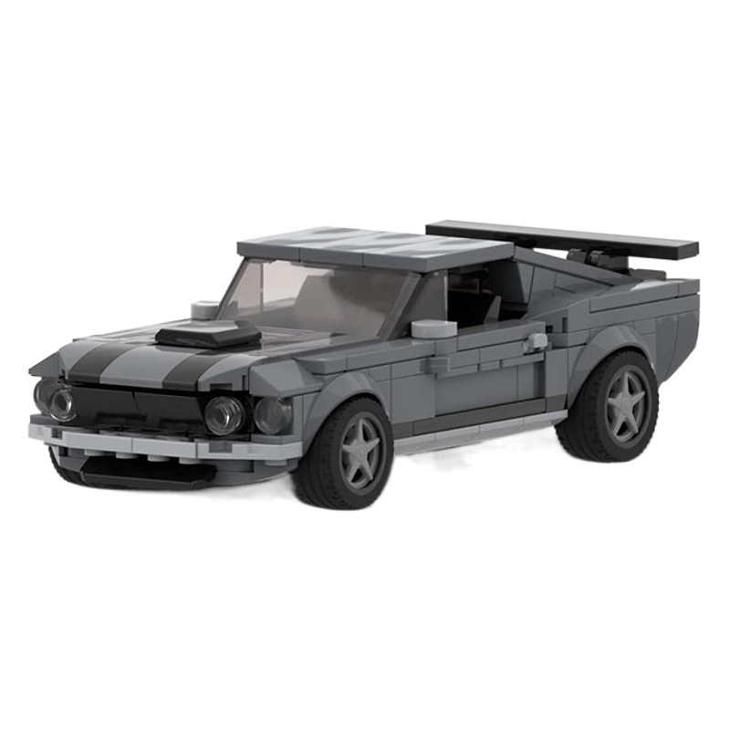 Cross-Border building blocks Ford wild horse John Wick 8 grid car Boy car MOC car model compatible with Lego