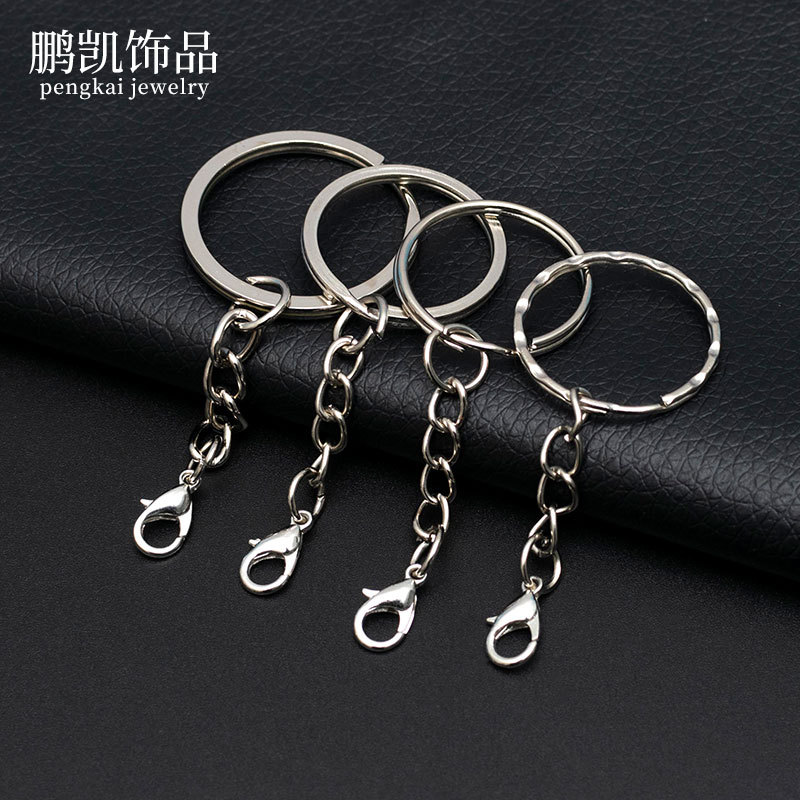 100 key chain hanging chain metal key ring key chain hanging 302 lobster clasp hardware accessories in stock wholesale