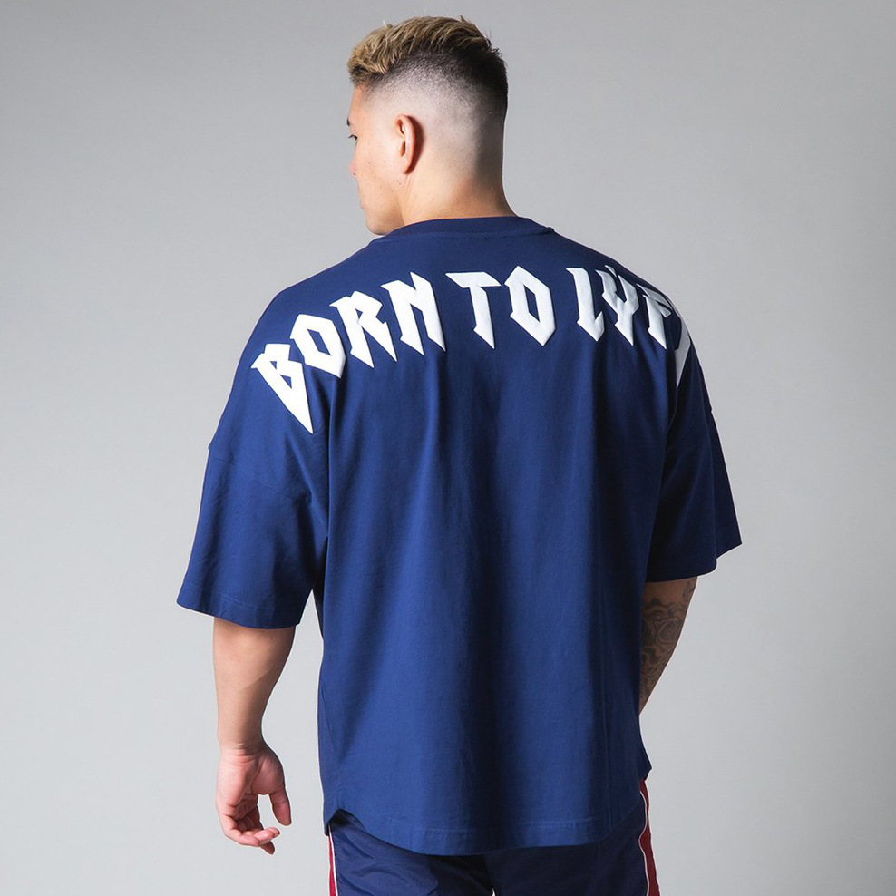 LYFT Muscle Fitness Summer Sports T-shirt Men's Loose Top Basketball Korean-style plus size Short-sleeved Track and Field Suit