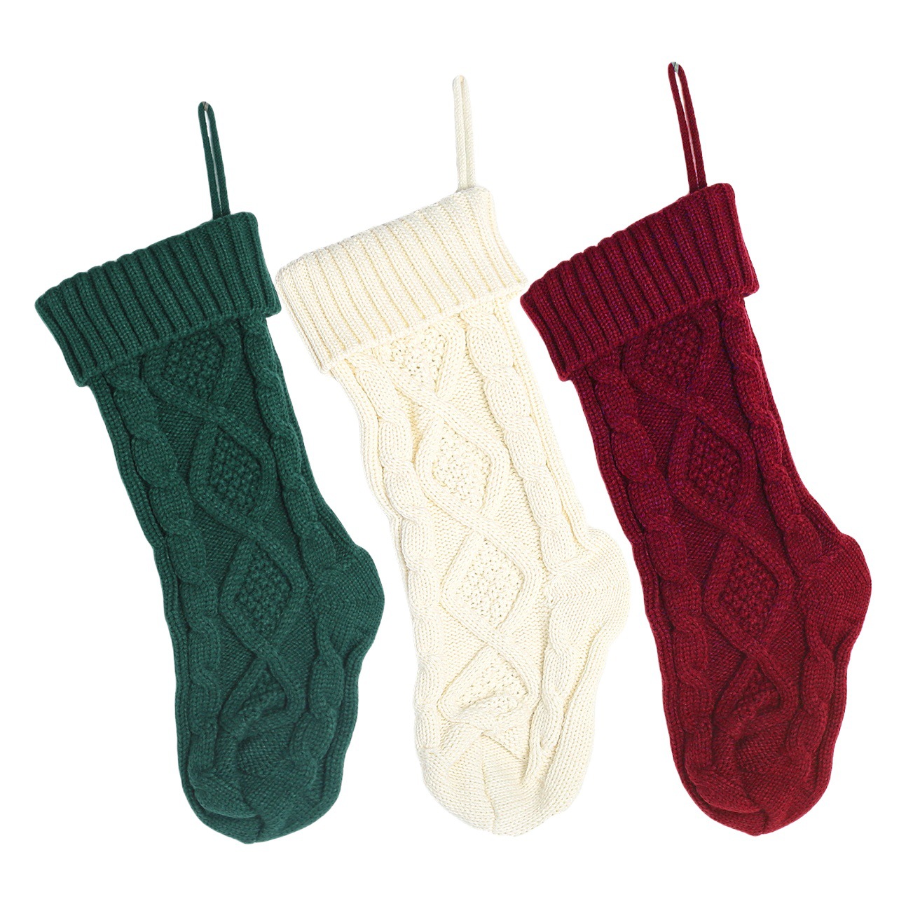 Knitted wool home wall decoration candy bag socks diamond gift socks hanging ornaments Christmas socks gift socks