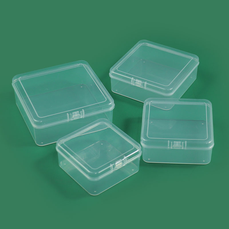 Square box square transparent storage box pp packaging box hardware parts high permeability element box fishing gear plastic small box